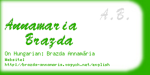 annamaria brazda business card